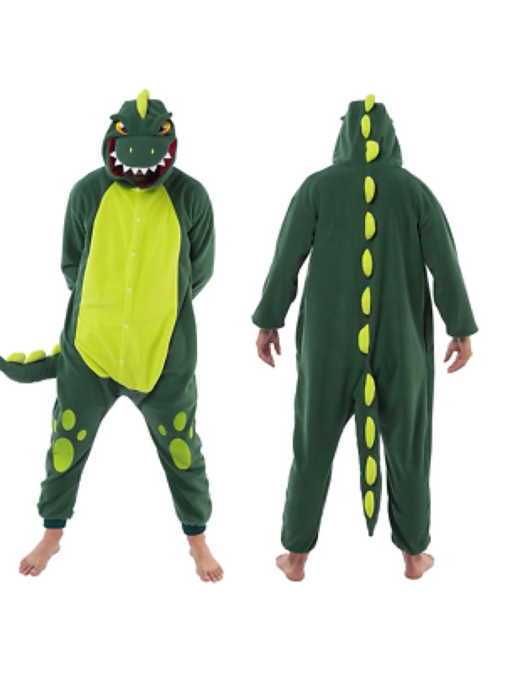 🦖Target Unisex Dinosaur Green One Piece Onesie Pull On Halloween Costume OSFM